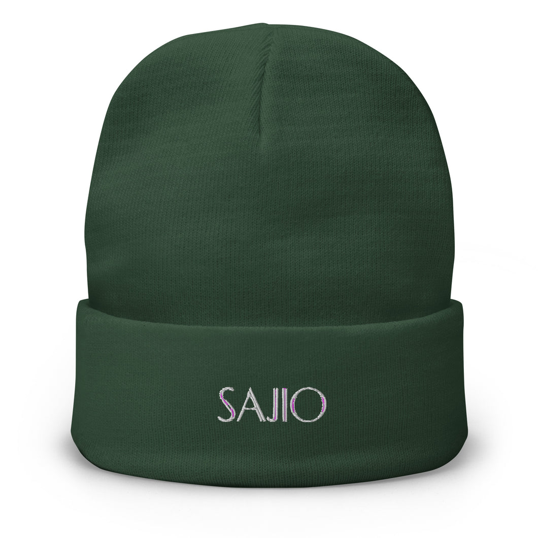 Sajio Embroidered Beanie