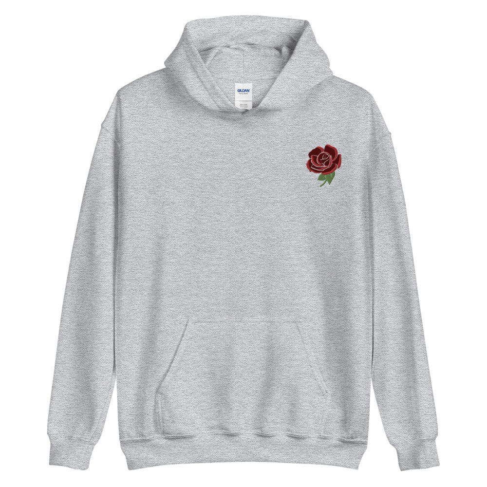 Sajio Embroidered Rose Hoodie