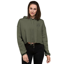 Load image into Gallery viewer, Embroidered Line Art Crop Hoodie
